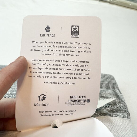 Pottery Barn Standard Belgian Flax Linen 1 Sham Gray 100% Linen 26X20 in NEW - Picture 4 of 10